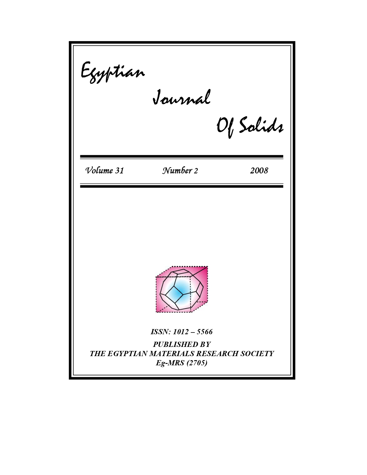 Egyptian Journal of Solids